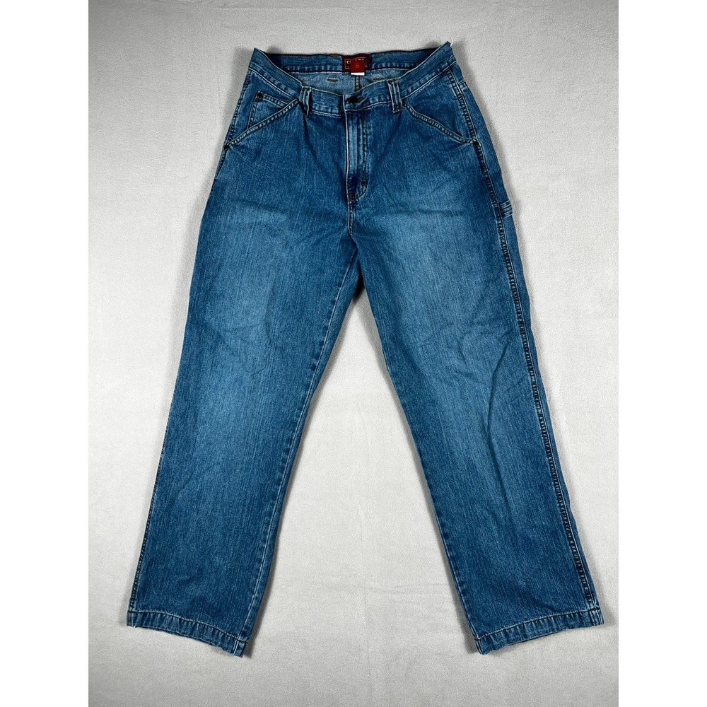 Vintage Chaps Carpenter Jeans Mens‎ 32x31 Blue Light Wash Cotton Straight Denim